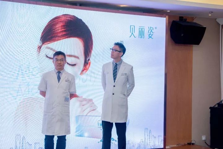 上海美莱微整形科主任申涛医生（左）以及上海美莱特聘台湾专家吴克威医生（右）